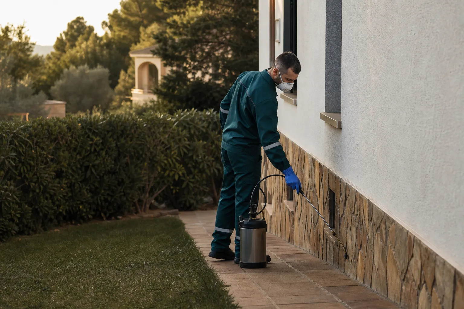 Empresa de control de plagas trabajando en La Garriga